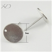 925银圆形耳钉，规格：9mm，银耳钩配件，耳钉，银耳骨钉