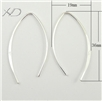 925银U形珍珠耳吊，规格：19x36mm，银饰耳饰，银批发，925银耳饰