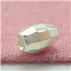 925银橄榄珠，外径：3.5x4.5mm，孔径：0.8mm，925银饰配件，银隔珠，串珠配件批发