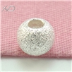 925银钉沙珠，外径：4mm，孔径：1.5mm，DIY银首饰串珠，DIY银珠链手链，银珠子