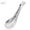 990富贵逼人牡丹花勺子，规格：3.5x12cm，银汤勺，大银汤勺，银勺子