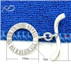 925银OT扣，规格：18mm，珠宝配件银饰，DIY手链串珠扣，饰品手链扣