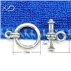 925银OT扣，规格：13mm，时尚银饰，饰品手链扣，DIY手链绳扣