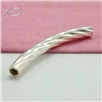 925银麻花弯管，规格：3x30mm，银管手链配件，手工饰品配件，银管