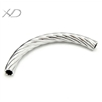 925银扭纹管，规格：3x20mm，925银配件，弯管批发，银弯管