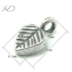 925银泰银心形配件，规格：11x6.5mm，孔径：2mm，手工银饰品，复古配件Diy
