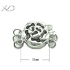 925银三排扣，规格：11mm，银首饰配件，银珍珠扣，串珠配件