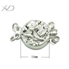 925银两排扣，规格：11mm，银配件，项链扣，珍珠扣