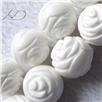 车渠珠雕刻花，规格：8mm，长度：16寸，玫瑰花车渠珠，车渠饰品