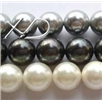 七色贝壳珍珠，规格：16mm，长度：16寸，南洋贝壳圆珠