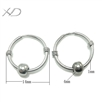 925银加珠耳环，规格：1x4x14mm，银镀白金耳环，925银链批发，925银耳