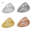925银镶锆瓜子扣，规格：3.8x7.3mm，瓜子扣，镶钻瓜子扣头，吊坠头 银