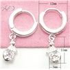 925银镶钻耳环，规格：5x11x12mm，首饰工艺品，耳环长款，耳钉耳环批发