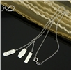 925银项链吊3个吊牌，尺寸：16寸，银首饰，花式款项链，银链批发