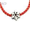 925银雪花吊坠，规格：3.0mm，手工编织红绳，高档吊坠