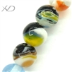 迷彩琉璃珠，规格：6mm，时尚手工珠，琉璃饰品，琉璃圆珠