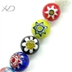 时尚单花琉璃珠，规格：10mm，圆珠琉璃珠，手工饰品