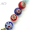 琉璃单花手工珠，规格：12mm，时尚首饰，琉璃饰品批发