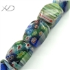 多边形琉璃饰品，规格：10x14mm，千花琉璃串珠批发