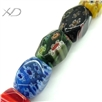 千花琉璃手工珠，规格：12x16mm，千花琉璃串珠，时尚琉璃饰品