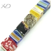 时尚手工琉璃珠子，规格：8mm，方形单花饰品珠