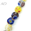 千花扁圆珠首饰，规格：6mm，时尚手工珠，琉璃饰品
