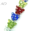 蝴蝶形单花琉璃珠，规格：10x12mm，时尚首饰串珠