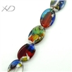 时尚琉璃珠子，规格：10x14mm，手工迷彩珠，手工DIY串珠