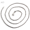 925银尖刀珠链镀白金，尺寸：18寸　规格：2.5mm，银项链，925银链批发，珠项链
