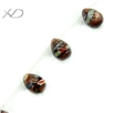 琉璃金砂水滴形珠子，规格：13x18mm，时尚千花琉璃珠