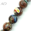 金砂琉璃圆珠，规格：12mm，琉璃首饰珠子，金砂琉璃珠
