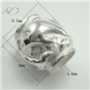925银海豚纹潘家大孔珠子，规格：8.7x9mm 孔：4.8mm，银饰专卖，串珠手链，串珠手链diy
