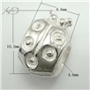 925银潘家大孔珠子，规格：6.6x10.2mm 孔：4.6mm，银首饰配件，925银隔珠，隔珠配件