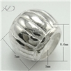 925银潘家大孔珠子，规格：7x8.6mm 孔：5mm，银制品，925银隔珠，银隔片隔珠