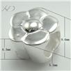 925银花形潘家大孔珠子，规格：6.5x9.6mm 孔：5.5mm，银配件，银隔珠，手串隔珠