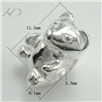925银小熊形潘家大孔珠子，规格：8.1x11.5mm 孔：5.3mm，925银，小熊 隔珠，手串隔珠