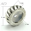 925银潘家大孔珠子，规格：4.1x8.1mm 孔：4.8mm，手工银饰，泰银配件，银珠子