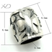 925银潘家大孔珠子，规格：8.4x8.5mm 孔：5.5mm，银饰配件，泰银珠子手链，泰银隔珠diy配件