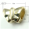 925银潘家珠镀黄金，规格：8.5x12mm，孔径：5mm，潘家珠子加工，925银珠，隔片隔珠批发