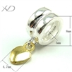 925银镀黄金潘家珠子，规格：4.7x8mm，孔径：5mm，银潘家配件，925银珠，隔珠批发