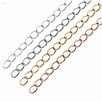 无限长侧身链，规格：0.4x2.7mm，DIY银配件，首饰配件，925银延长链