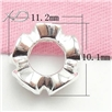 925银潘家珠子，规格：10.1x11.2mm，内径：5mm，银饰品批发，925银配件批发，手串diy饰品配件