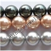 南海贝壳珍珠，规格：8mm，长度：16寸，南洋圆珠