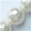 南海洋贝壳珠，128面轮，规格：14mm，长度：16寸，南洋圆珠