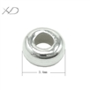 925银手工银光身水泡珠配件，规格：1.6x3.4mm，孔径：1.2mm，银隔珠，925银隔珠隔片，手工银