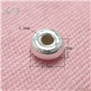 925银水泡珠，规格：2x4.4mm 孔径：1.5mm，银配件，隔珠，DIY配件