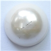南海洋壳珍珠耳环，半孔半圆，规格：12x6mm，南洋贝珍珠耳钉