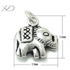 925银手工银大象配件，规格：12x12mm，银小饰品，泰银象