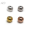 990足银3D铜钱圆珠，规格：9.8x11.9mm，孔径：3mm，3d硬银 隔珠，间隔珠 配件diy，3d硬银 圆珠
