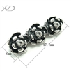 925银三孔玫瑰花珠间，规格：6x17.7mm 孔径：1mm，银配件，手工配件批发，串珠配件